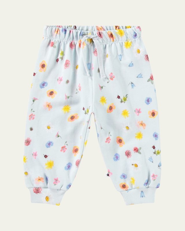 Girl's Simeon Floral-Print Sweatpants, Size 6M-2